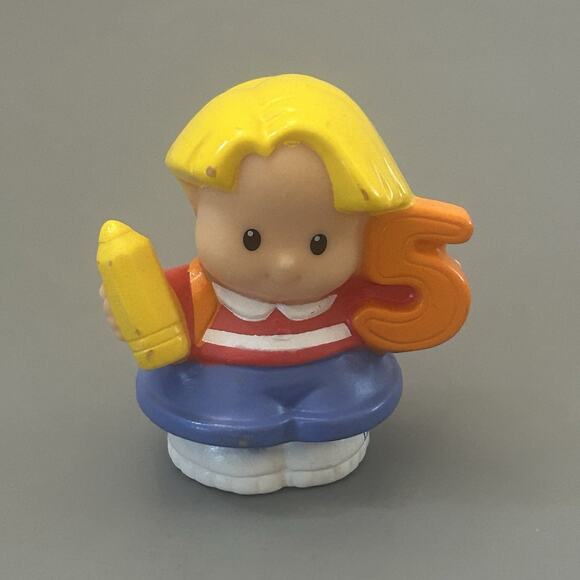 Fisher Price Little People Birthday School Numbers 1 2 3 4 5 and 6 Figures VTG - Picture 6 of 9
